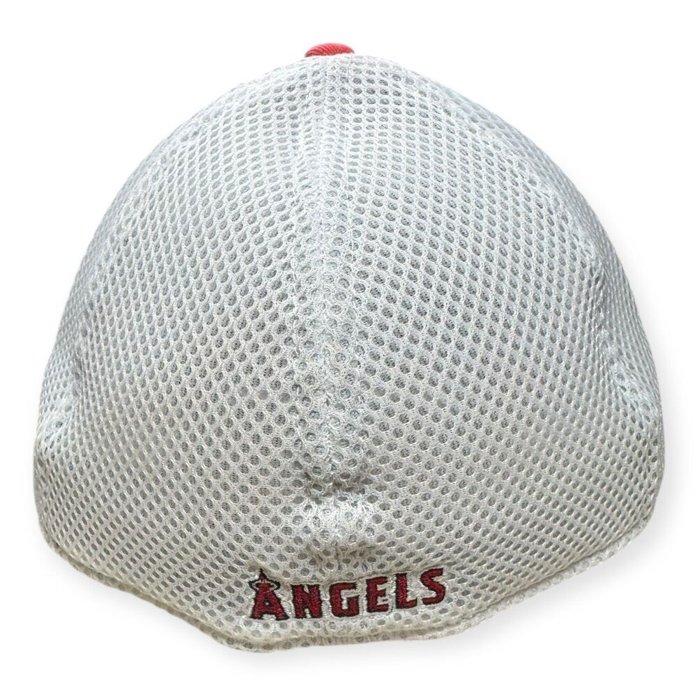 New Era Red Los Angeles Angels Hat Team Slick Trucker 9TWENTY OSFM Hat - Picture 2 of 3